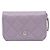 Monedero compacto con cremallera Chanel Purple CC Quilted Caviar