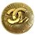 Spilla rotonda Chanel Gold CC placcata oro
