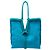 Tote reversibile Bolster in suede blu e shearling Bottega Veneta