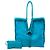 Tote reversibile Bolster in suede blu e shearling Bottega Veneta - vista 6