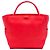 Borsa Tote Diorbar Dior in pelle di vitello liscia rossa Medium