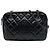 Borsa Camera Chanel Black Large CC Diamond Quilted Calfskin Ballerine