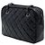 Borsa Camera Chanel Black Large CC Diamond Quilted Calfskin Ballerine - vista 2