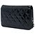Cartera Chanel Black CC Quilted Patent Wallet On Chain - vista 2