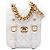 Chanel White Mini Aged Calfskin City School Flap