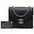 Chanel Black Small Chevron Calfskin Envelope Flap - vista 7