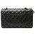 CHANEL CLASSIQUE 11.12 TIMELESS MEDIUM HANDTASCHE SCHWARZES LEDER SCHULTERGURT - Ansicht 2