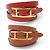 Hermès BRACCIALE HERMES BEHAPI CUIR SWIFT ROUGE BRIQUE & GOLD REVERSIBLE QUADRUPLE TOUR
