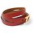 Hermès BRACCIALE HERMES BEHAPI CUIR SWIFT ROUGE BRIQUE & GOLD REVERSIBLE QUADRUPLE TOUR - vista 3