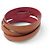 Hermès BRACCIALE HERMES BEHAPI CUIR SWIFT ROUGE BRIQUE & GOLD REVERSIBLE QUADRUPLE TOUR - vista 6