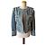 Balmain Fringed Denim Jacket with Gold Buttons