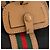 GUCCI - Gucci Bauletto Schultertasche aus schwarzem monogrammiertem Canvas und braunem Leder - Ansicht 6