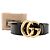 GUCCI - Cinturón Gucci Marmont de piel lisa negra (T75) - vista 4