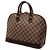 Bolsa de mão Louis Vuitton Damier Ebene Alma PM Castanha - vista 2