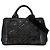 Tote Sac cabas Prada Denim Canapa Bijoux et œillets noir