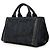 Tote Sac cabas Prada Denim Canapa Bijoux et œillets noir - vue 2