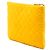 Clutch Chanel Medium CC Quilted Velvet O Case Gialla - vista 2