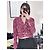 Chanel 23S Tweed Jacket Wine Red Check - view 7