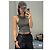 Miu Miu Cropped Top aus Baumwolle Rippstrick Grau - Ansicht 5