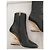 Fendi black leather ankle boots with gold heel. - view 7