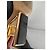 Fendi black leather ankle boots with gold heel. - view 9