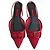 Carolina Herrera Rote Mesh-Flats mit CH-Logo