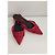 Carolina Herrera Rote Mesh-Flats mit CH-Logo - Ansicht 3