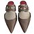 Carolina Herrera Mules in pelle marrone con dettaglio logo