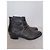 Galliano Schwarze Lederstiefeletten mit Nieten - Ansicht 3