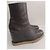 Céline Celine Keilabsatzstiefel aus schwarzem Leder - Ansicht 10