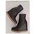 Céline Celine Keilabsatzstiefel aus schwarzem Leder - Ansicht 2