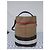 Burberry Bolsa Hobo Medium Ashby em lona Mega Check Preto/Bege - vista 3