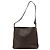Céline Celine Bolso de hombro Monogram de cuero marrón
