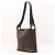 Céline Celine Bolso de hombro Monogram de cuero marrón - vista 2