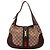 Bolsa Hobo Gucci Monogram Canvas Couro Marrom