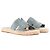 HERMÈS - Sandali Hermès Antigua in camoscio grigio e rafia (T40)