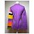 Comme Des Garcons Top a maniche a righe Vintage Comme des Garçons Peggy Moffitt Primi anni 2000 Purple M - vista 15