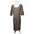 Vintage Marni strukturiertes Baumwoll-Midikleid Braun ca. Mitte der 2000er M