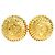 Chanel CC vergoldete Clip-On Ohrringe im Sunburst-Design
