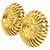 Chanel CC vergoldete Clip-On Ohrringe im Sunburst-Design - Ansicht 7