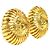 Chanel CC vergoldete Clip-On Ohrringe im Sunburst-Design - Ansicht 8