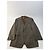 Vintage Givenchy Men's Houndstooth Wool Blazer & Trousers Brown Beige L - view 3