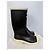 Chanel CC Logo Rubber Rain Boots - Black - view 3