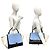 Céline Celine Trapeze Medium Handtasche aus tricolor Leder - Ansicht 2