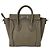 Céline Bolsa Celine Luggage Nano em couro de bezerro Gray - vista 3