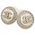 Pendientes de botón Chanel Silver
