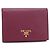 Prada Bi-Fold Geldbörse aus lila Saffiano-Leder