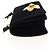 Sac à épaule à chaîne PRADA Velours Noir Or - vue 3