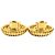 Orecchini a clip Chanel Gold CC placcati oro a raggiera - vista 3