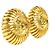 Orecchini a clip Chanel Gold CC placcati oro a raggiera - vista 8
